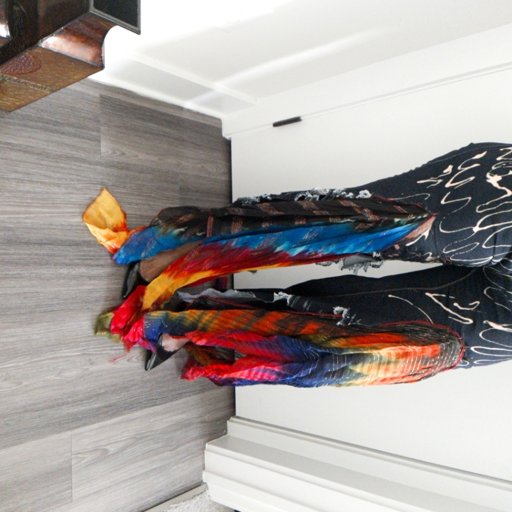 Tye dyed scarf jeans Pre order